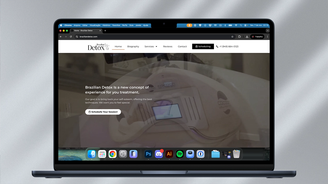 Website desenvolvido para a california