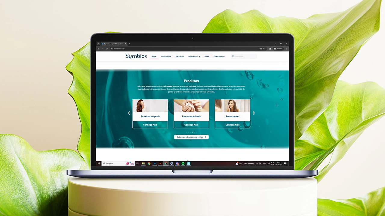 Site desenvolvido para a Incosmetics