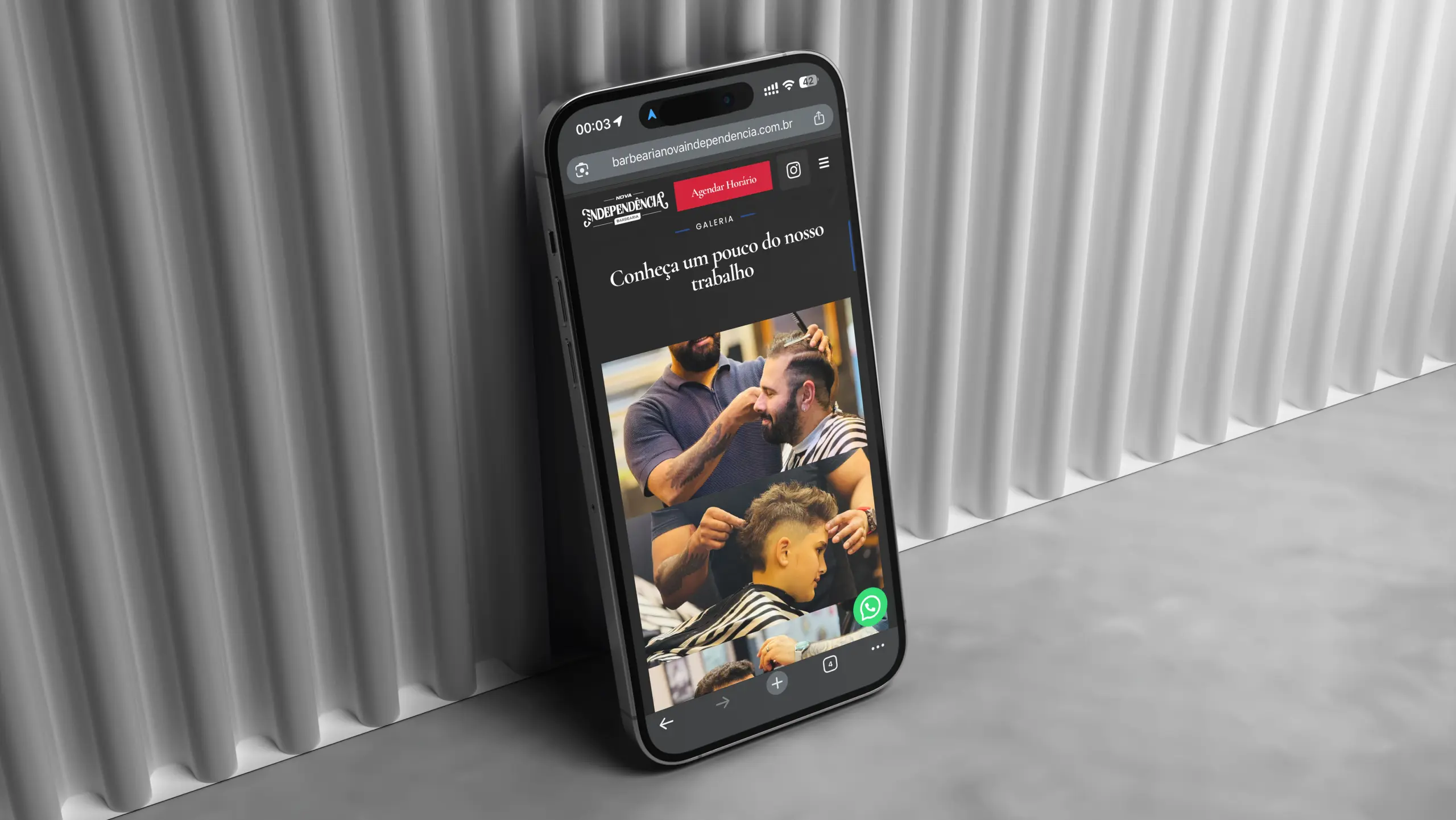 Website Barbearia Nova independencia